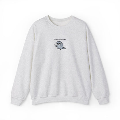 "I Require Snacks" Sweatshirt (Unisex)
