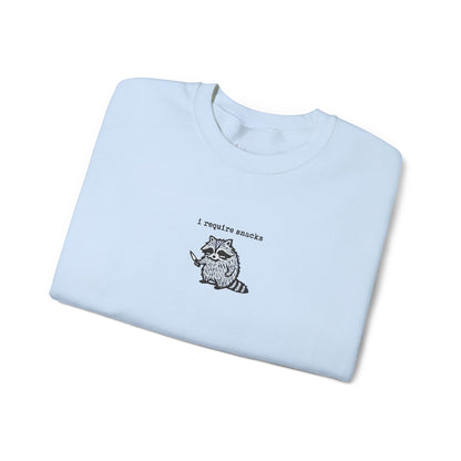 "I Require Snacks" Sweatshirt (Unisex)