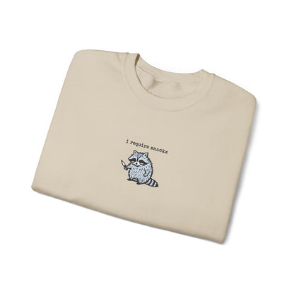 "I Require Snacks" Sweatshirt (Unisex)