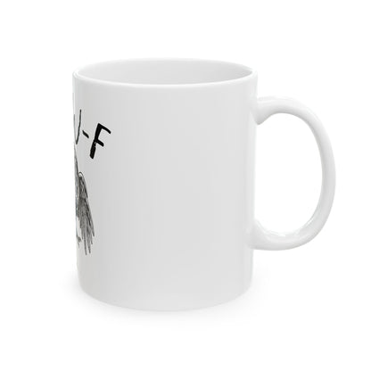 F-Caw-F Crow Mug (White)