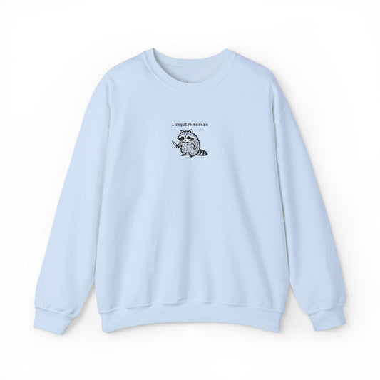 "I Require Snacks" Sweatshirt (Unisex)