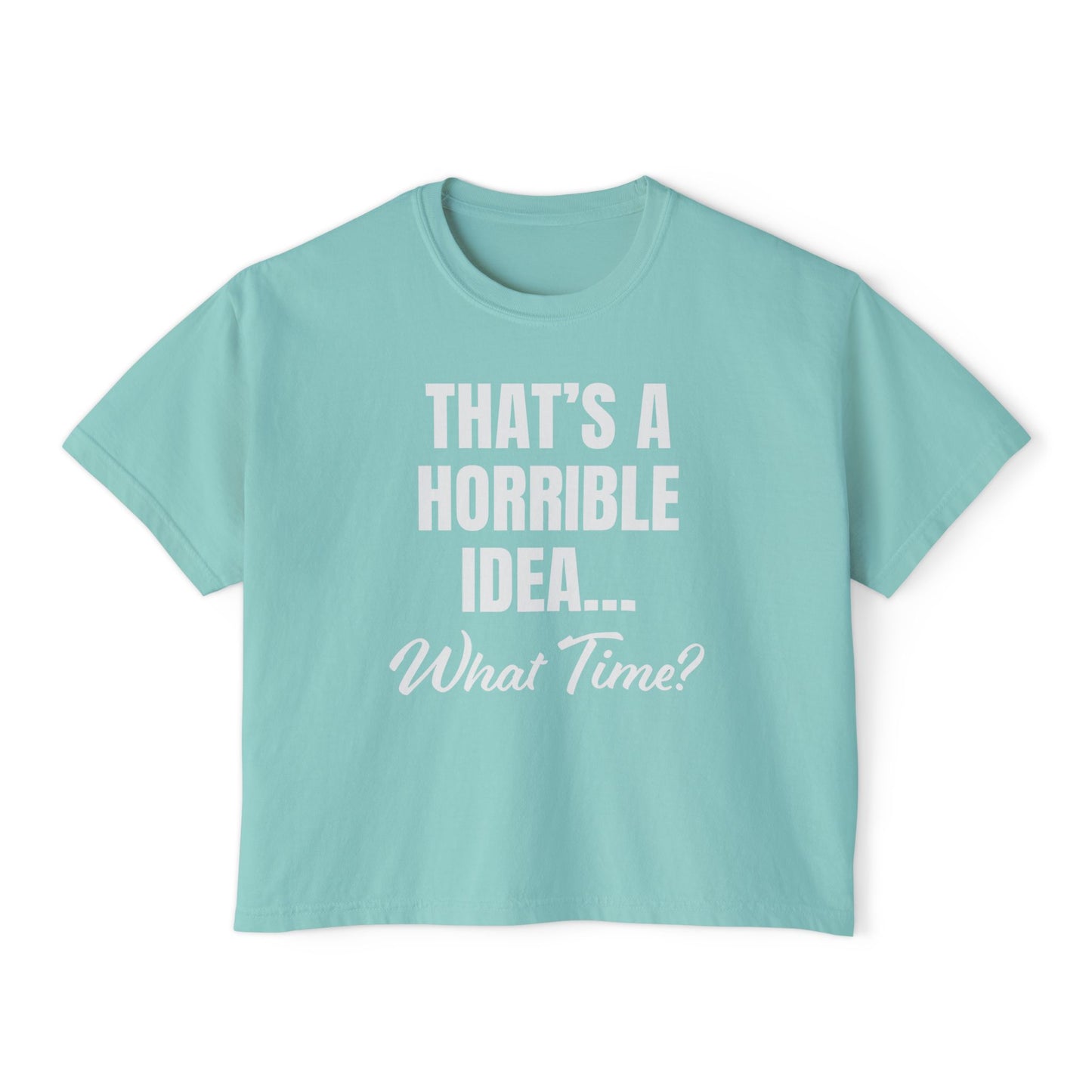 "That's a Horrible Idea... What Time?" T-Shirt (Women's)