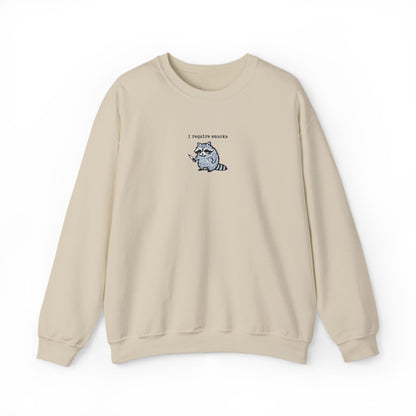 "I Require Snacks" Sweatshirt (Unisex)